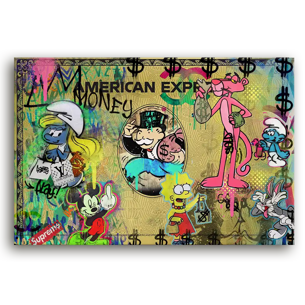 Leinwandbild - Cash Is King – Money, Power & Pop Culture