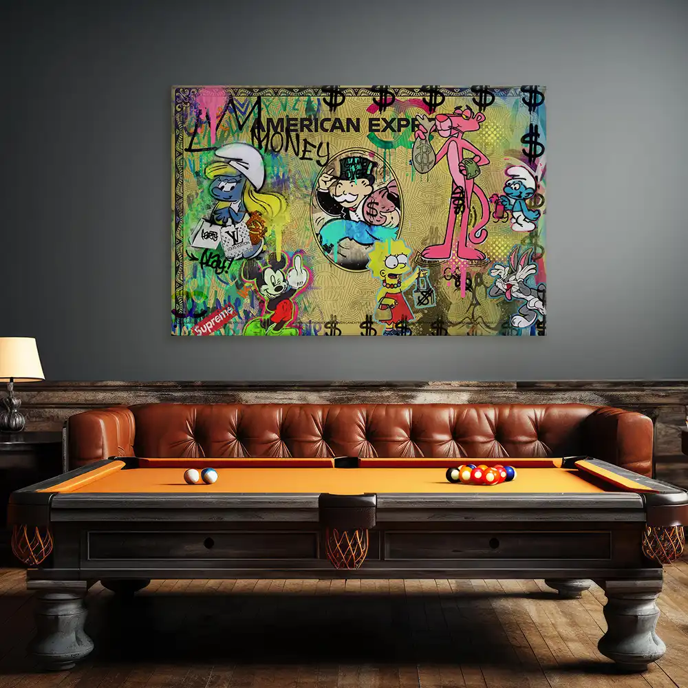 Leinwandbild - Cash Is King – Money, Power & Pop Culture