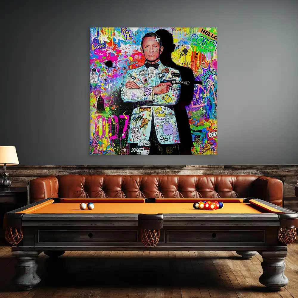 Leinwandbild - Hello Mr. Bond - No Time To Die Street Art Edition