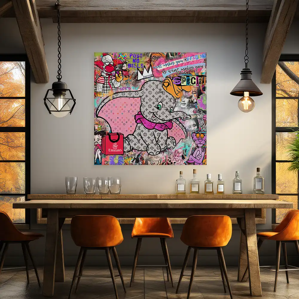 Leinwandbild - Different is Special – Fly High Dumbo