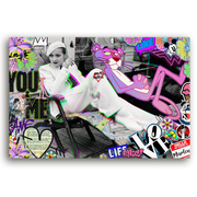 Leinwandbild - Marlene & Pink Panther – Life Is Beautiful With You & Me