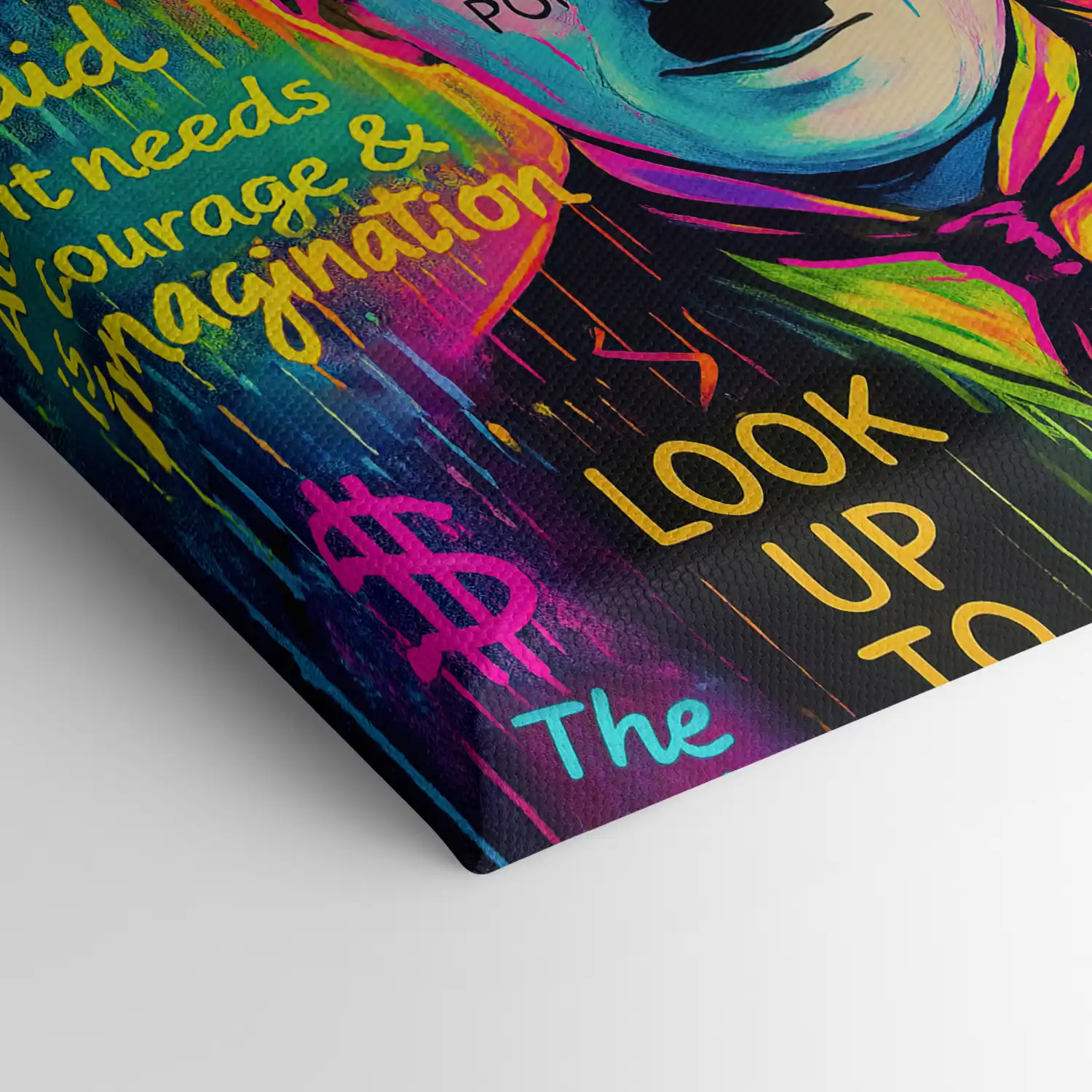 Leinwandbild - Charlie Chaplin - Look Up To Find Rainbows