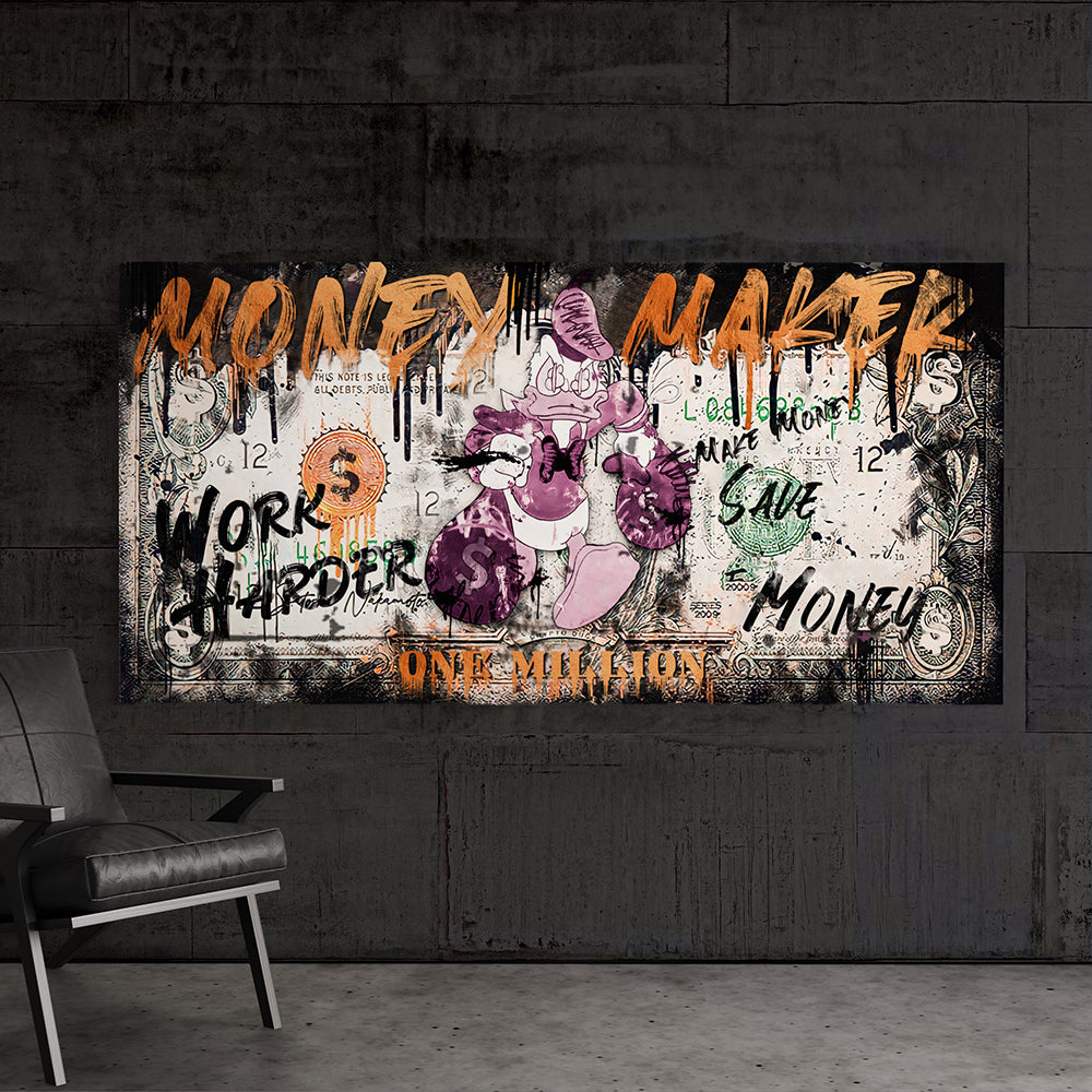 Leinwandbild - MONEY MAKER ONE MILLION