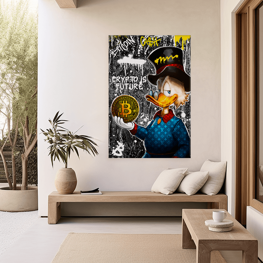 Leinwandbild - DAGOBERT BITCOIN DUCK No. 1