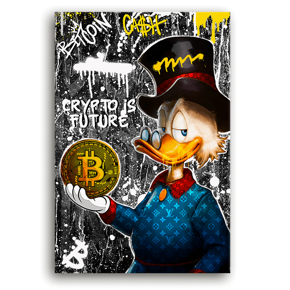 Leinwandbild - DAGOBERT BITCOIN DUCK No. 1