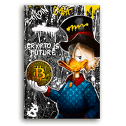 Leinwandbild - DAGOBERT BITCOIN DUCK No. 1