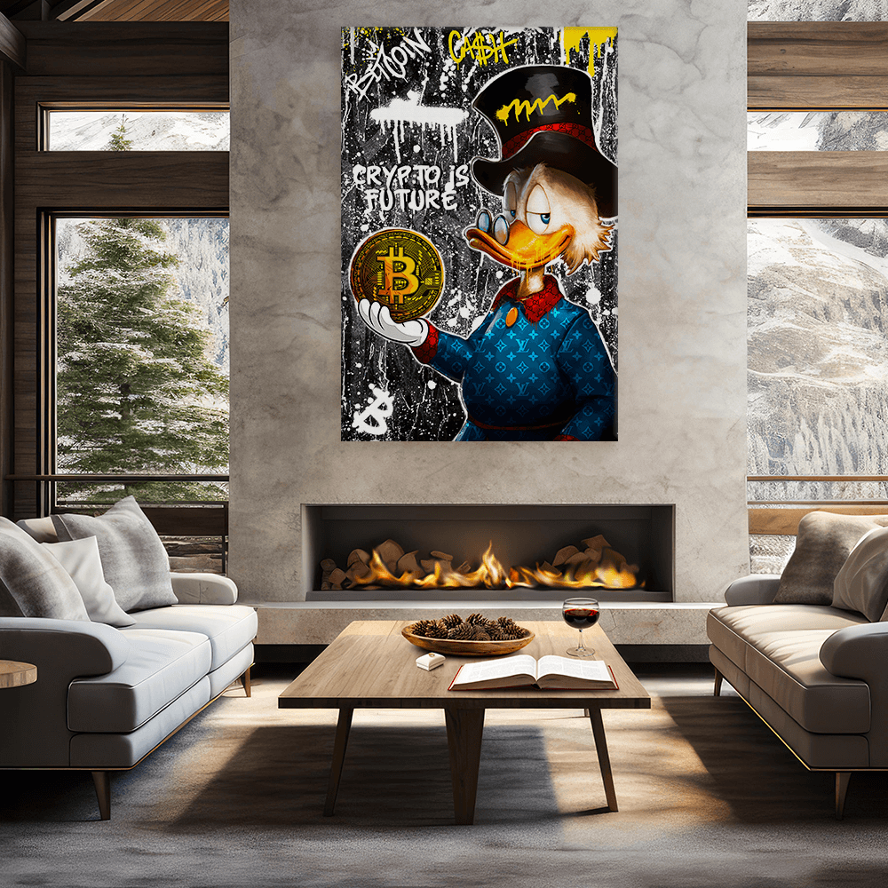 Leinwandbild - DAGOBERT BITCOIN DUCK No. 1