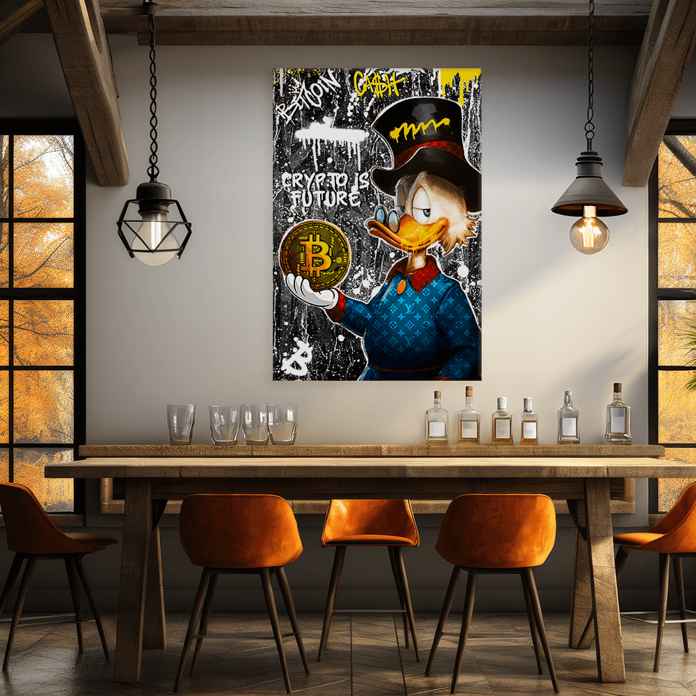 Leinwandbild - DAGOBERT BITCOIN DUCK No. 1