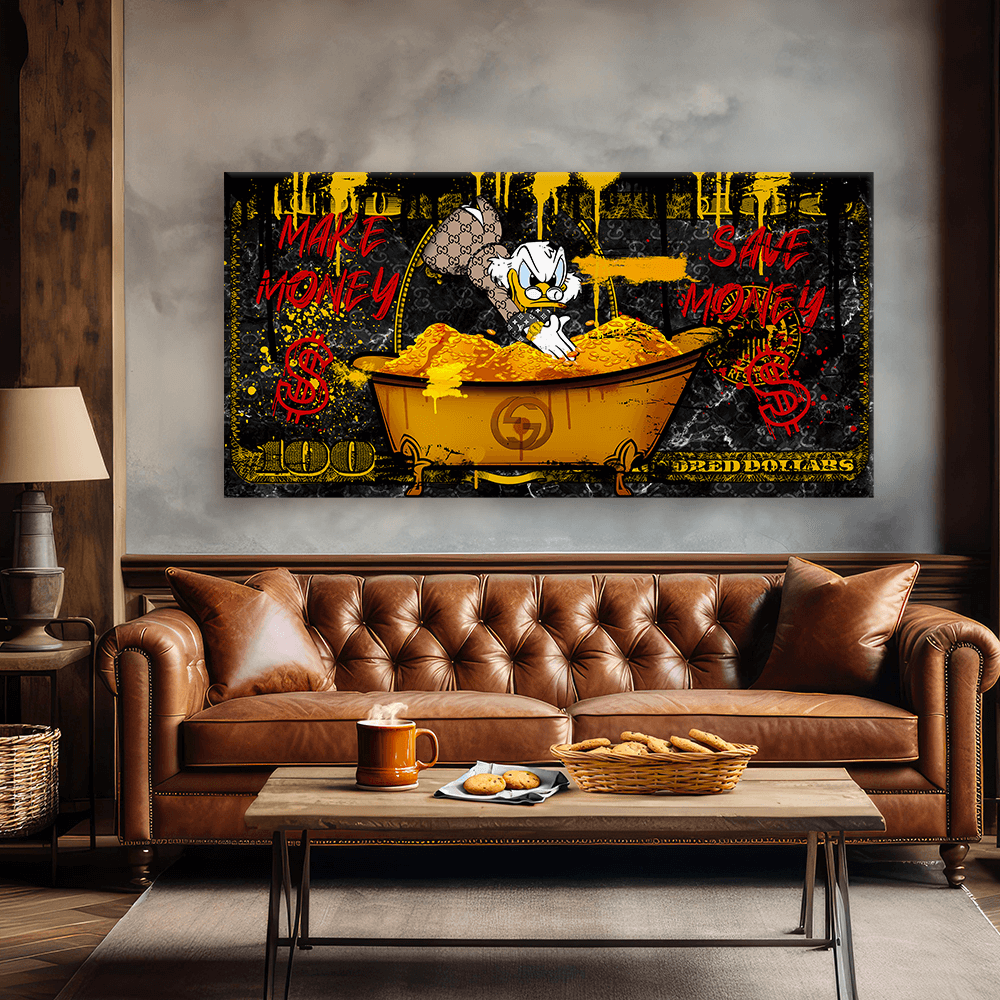 Leinwandbild - DAGOBERT DOLLAR DUCK No. 1