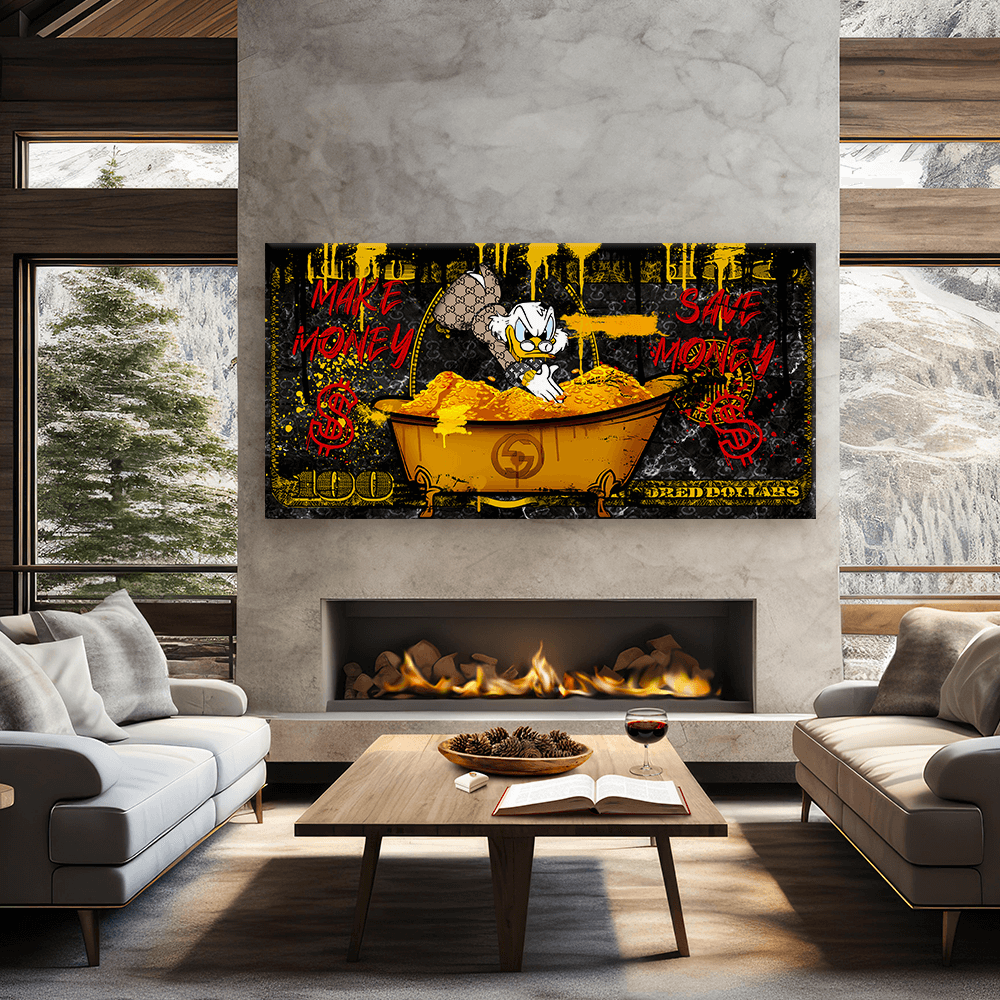 Leinwandbild - DAGOBERT DOLLAR DUCK No. 1