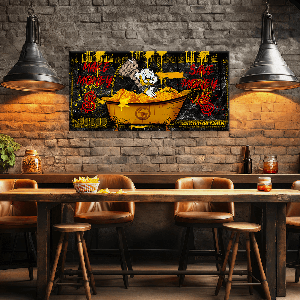 Leinwandbild - DAGOBERT DOLLAR DUCK No. 1