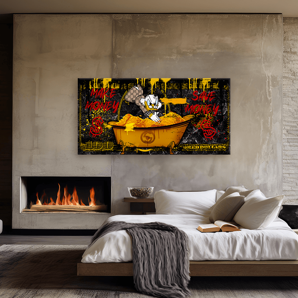 Leinwandbild - DAGOBERT DOLLAR DUCK No. 1
