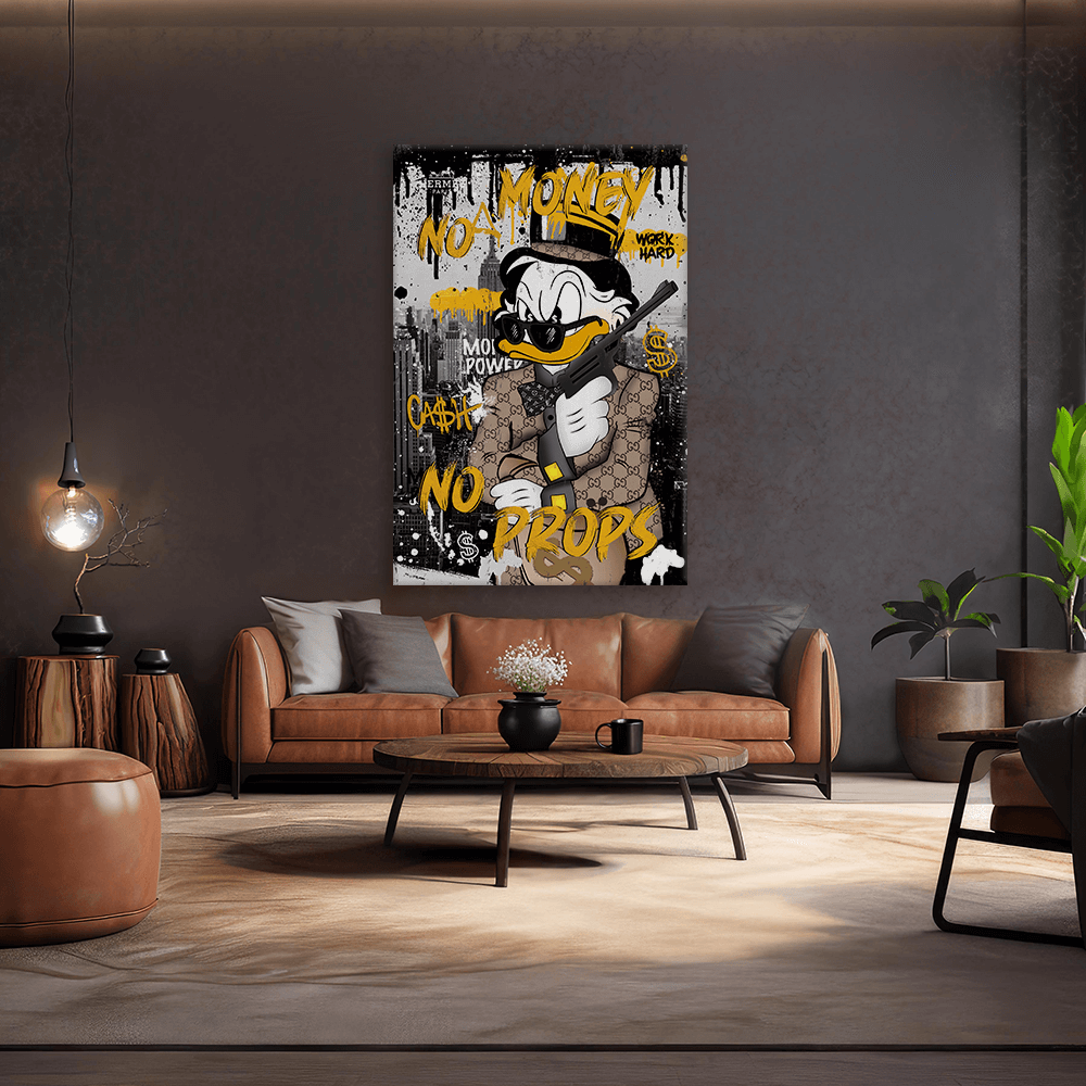 Leinwandbild - DAGOBERT GANGSTER DUCK No. 1