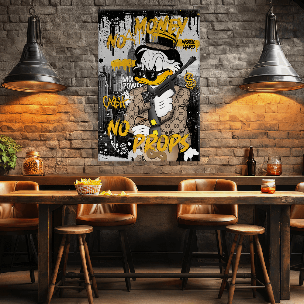 Leinwandbild - DAGOBERT GANGSTER DUCK No. 1