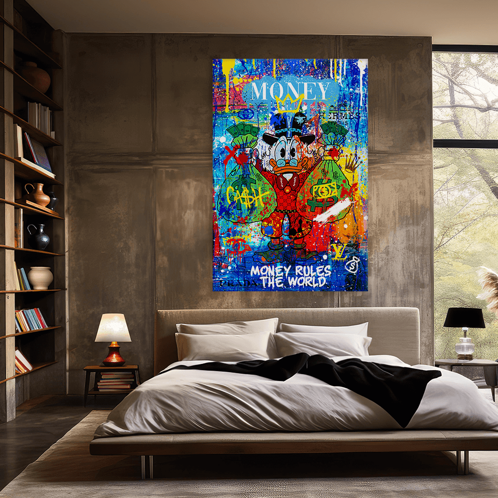 Leinwandbild - DAGOBERT MONEY RULES THE WORLD No. 1