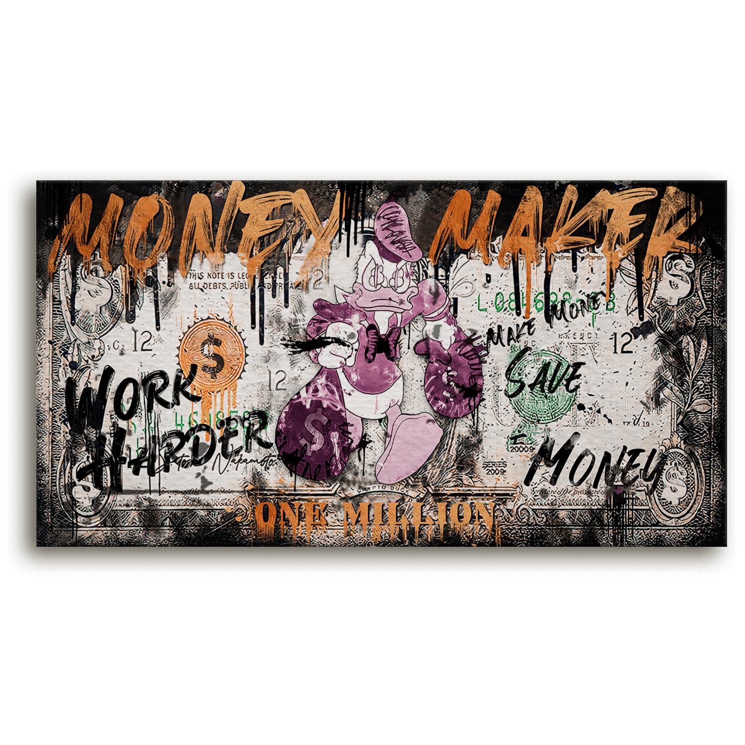 Leinwandbild - MONEY MAKER ONE MILLION