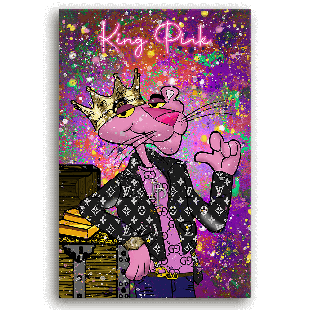 Leinwandbild - PINK PANTHER - KING PINK