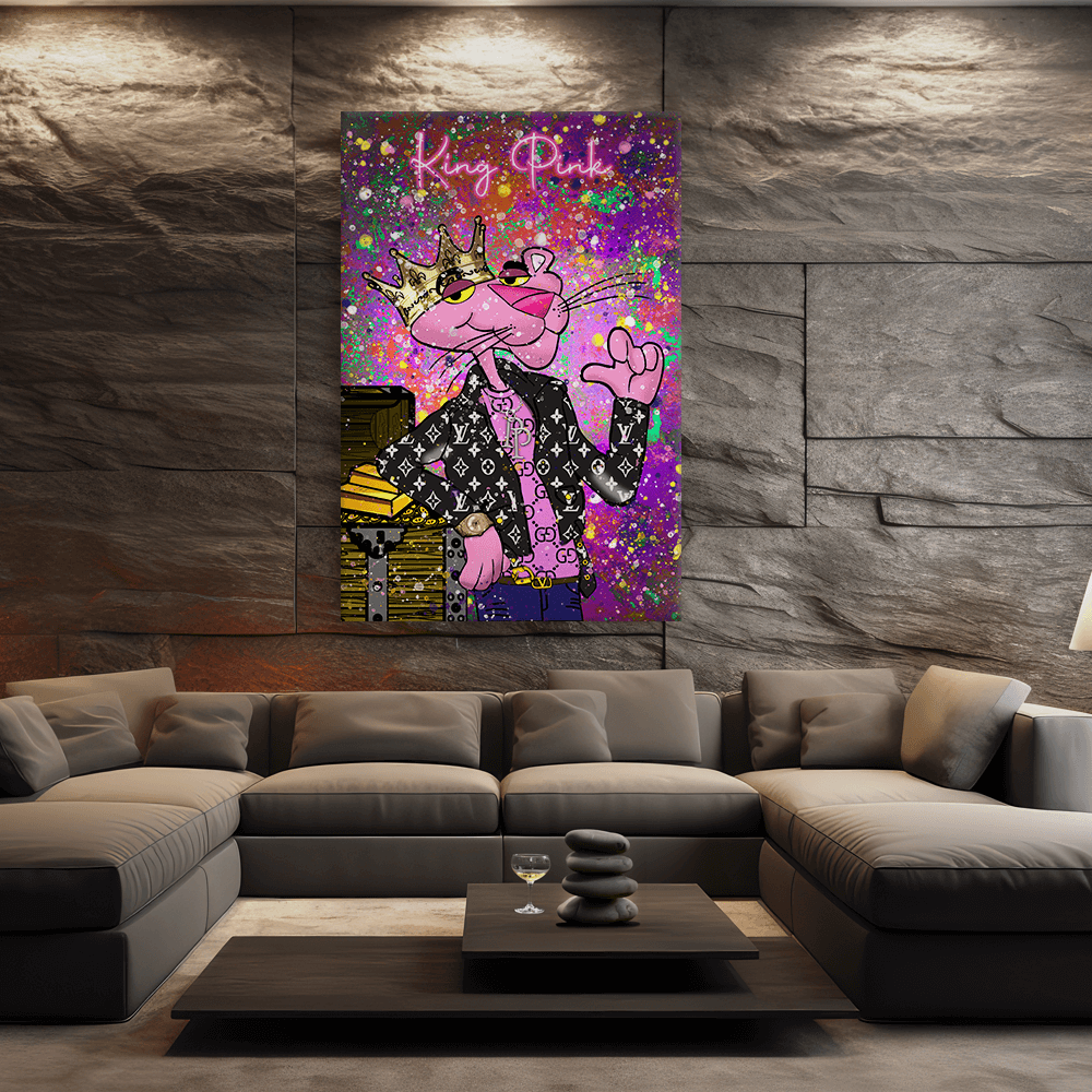Leinwandbild - PINK PANTHER - KING PINK