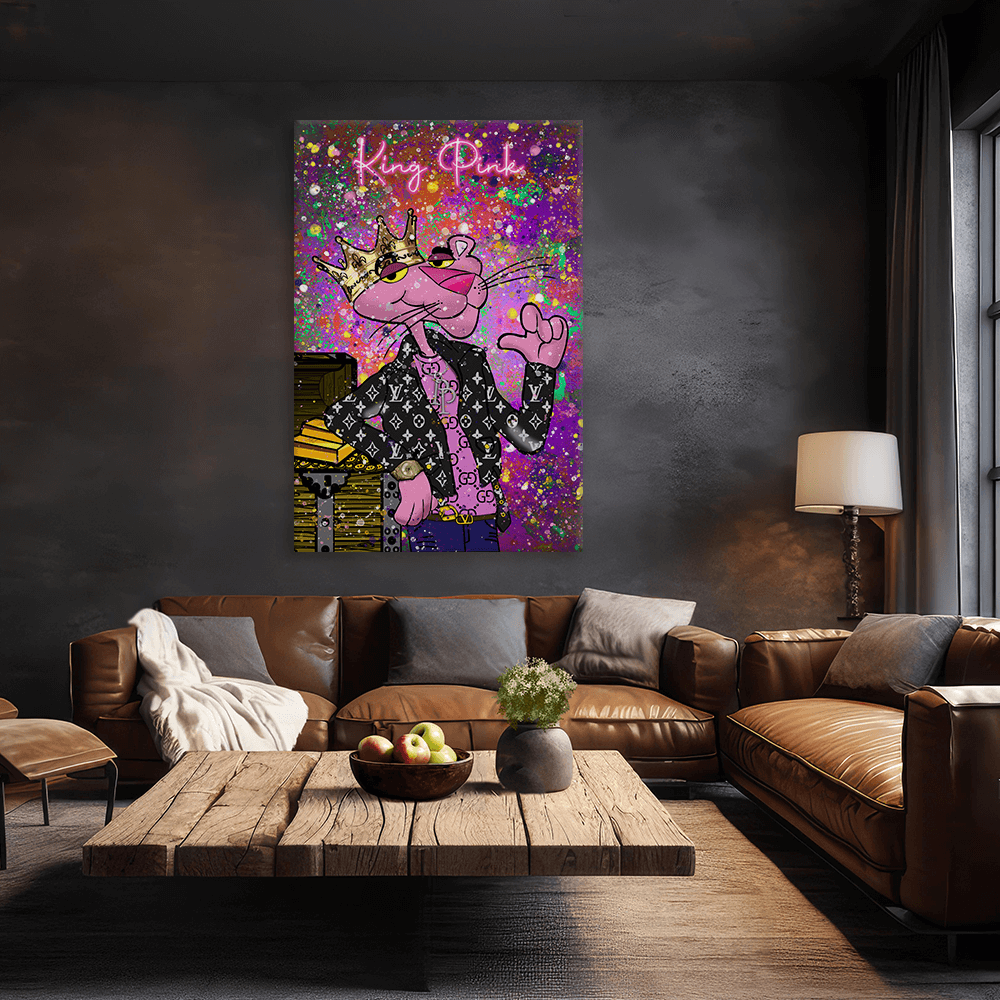 Leinwandbild - PINK PANTHER - KING PINK