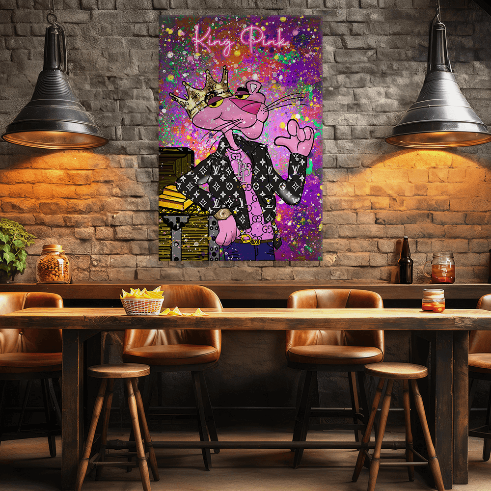 Leinwandbild - PINK PANTHER - KING PINK