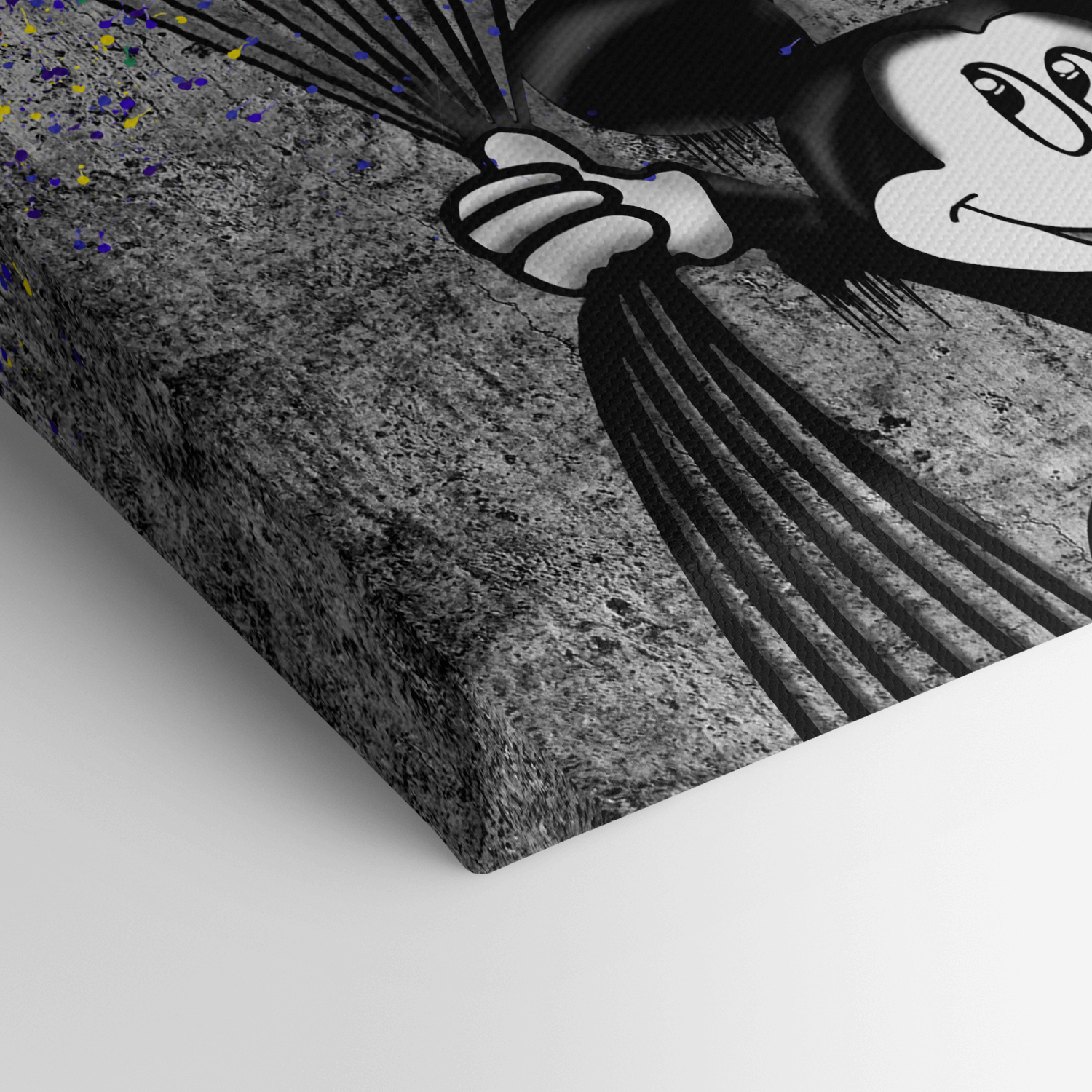 Leinwandbild - MICKEY MEETS BANKSY - GRAFFITY BALLONS