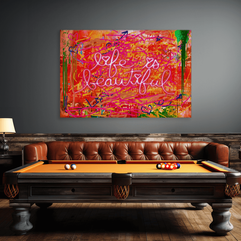 Leinwandbild - LIFE IS BEAUTIFUL