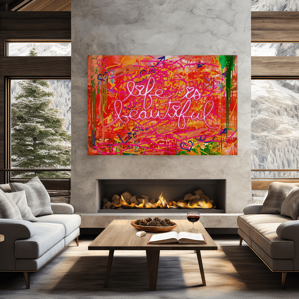 Leinwandbild - LIFE IS BEAUTIFUL