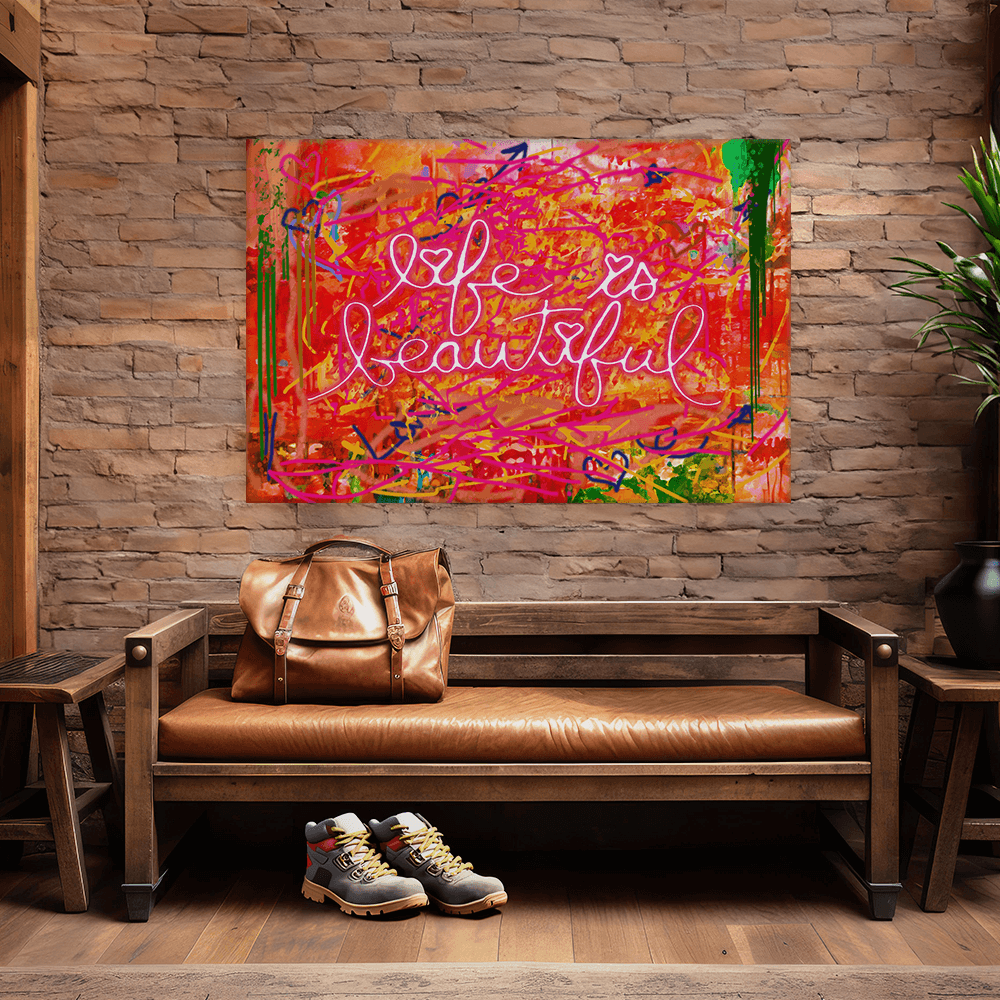 Leinwandbild - LIFE IS BEAUTIFUL