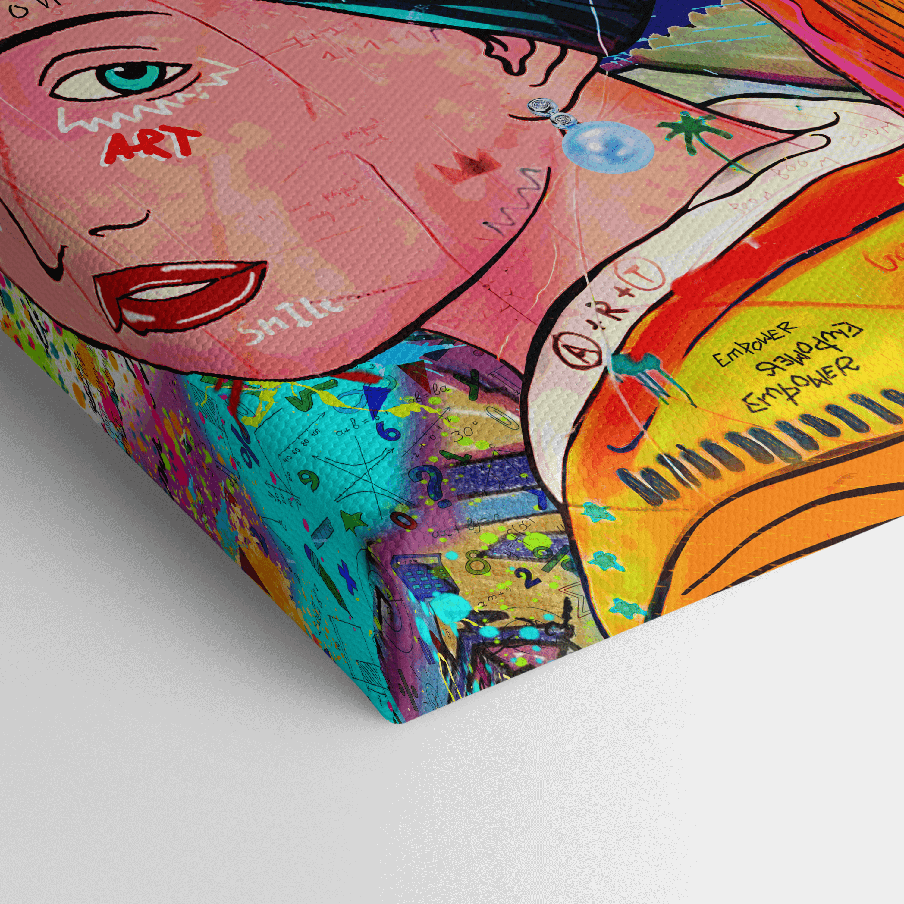 Leinwandbild - VERMEER POP ART - DAS MÄDCHEN MIT DEM PERLENOHRRING