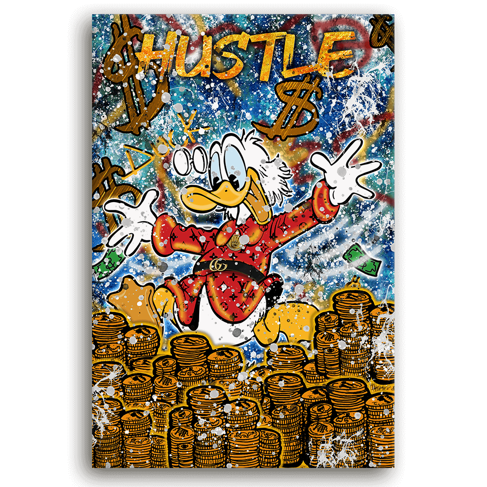 Leinwandbild - DAGOBERT THE HUSTLE DUCK