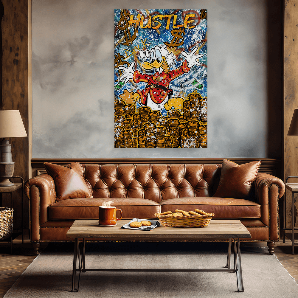 Leinwandbild - DAGOBERT THE HUSTLE DUCK