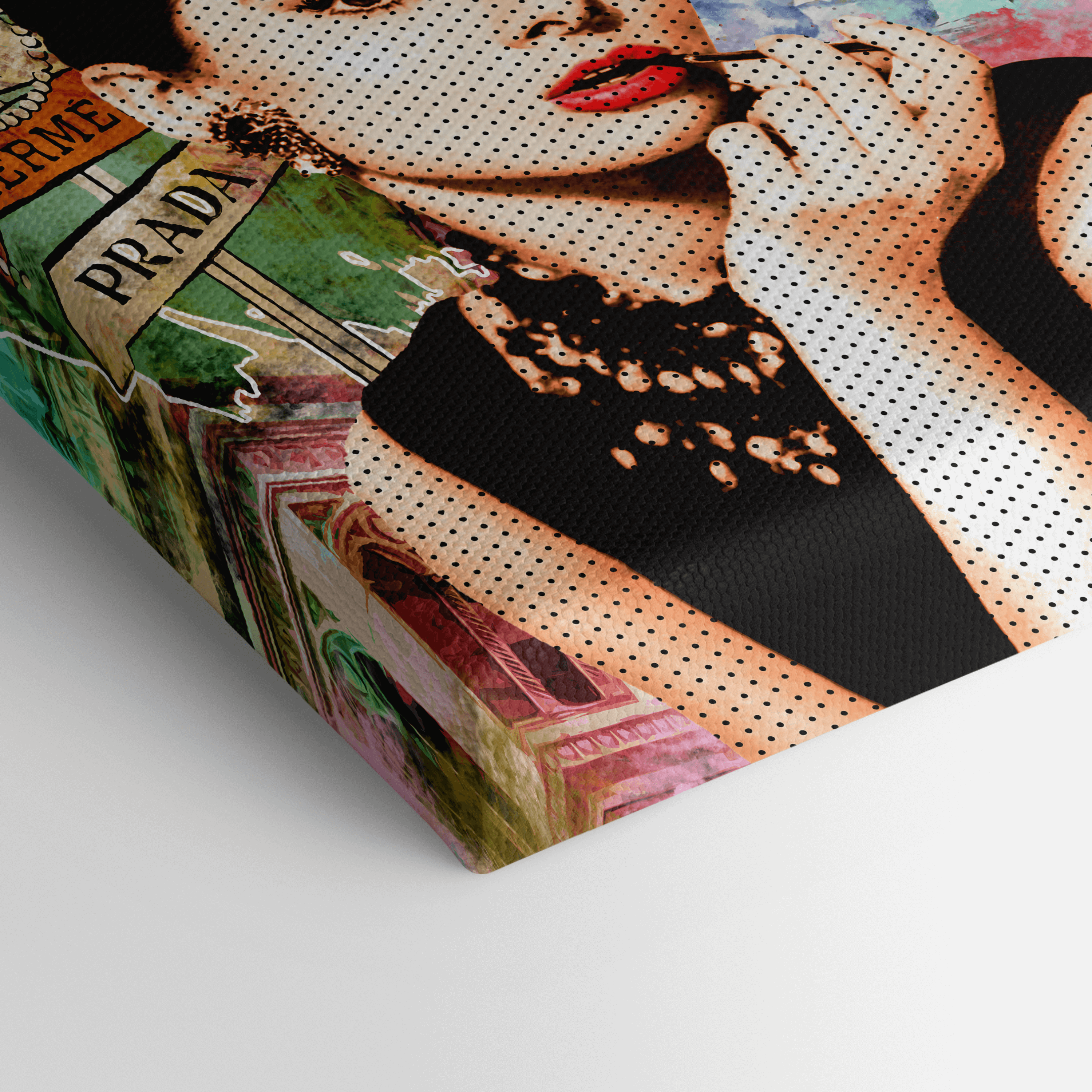 Leinwandbild - AUDREY HEPBURN POP ART - FASHION LOVE