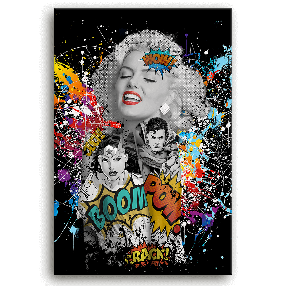 Leinwandbild - MARILYN MONROE - LOVES DC GRAFITTY POP ART