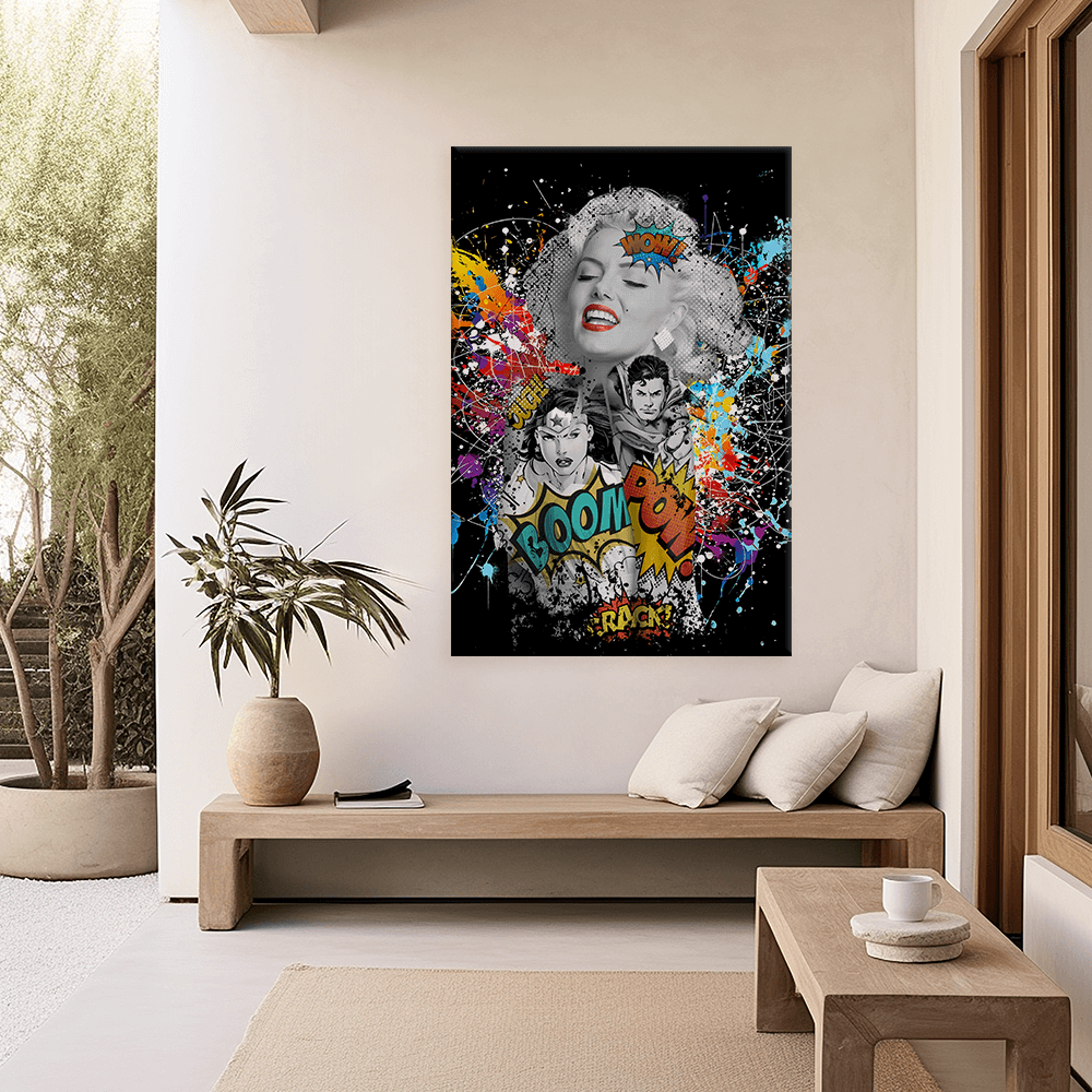 Leinwandbild - MARILYN MONROE - LOVES DC GRAFITTY POP ART