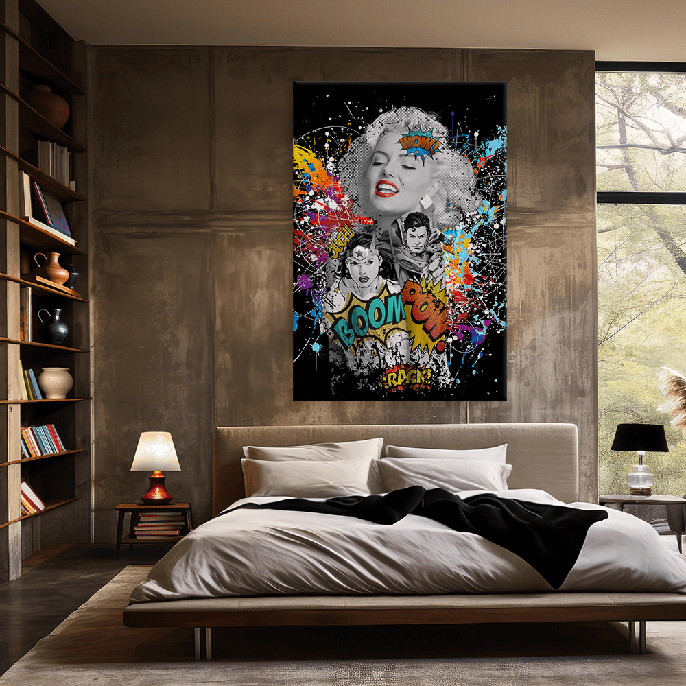 Leinwandbild - MARILYN MONROE - LOVES DC GRAFITTY POP ART