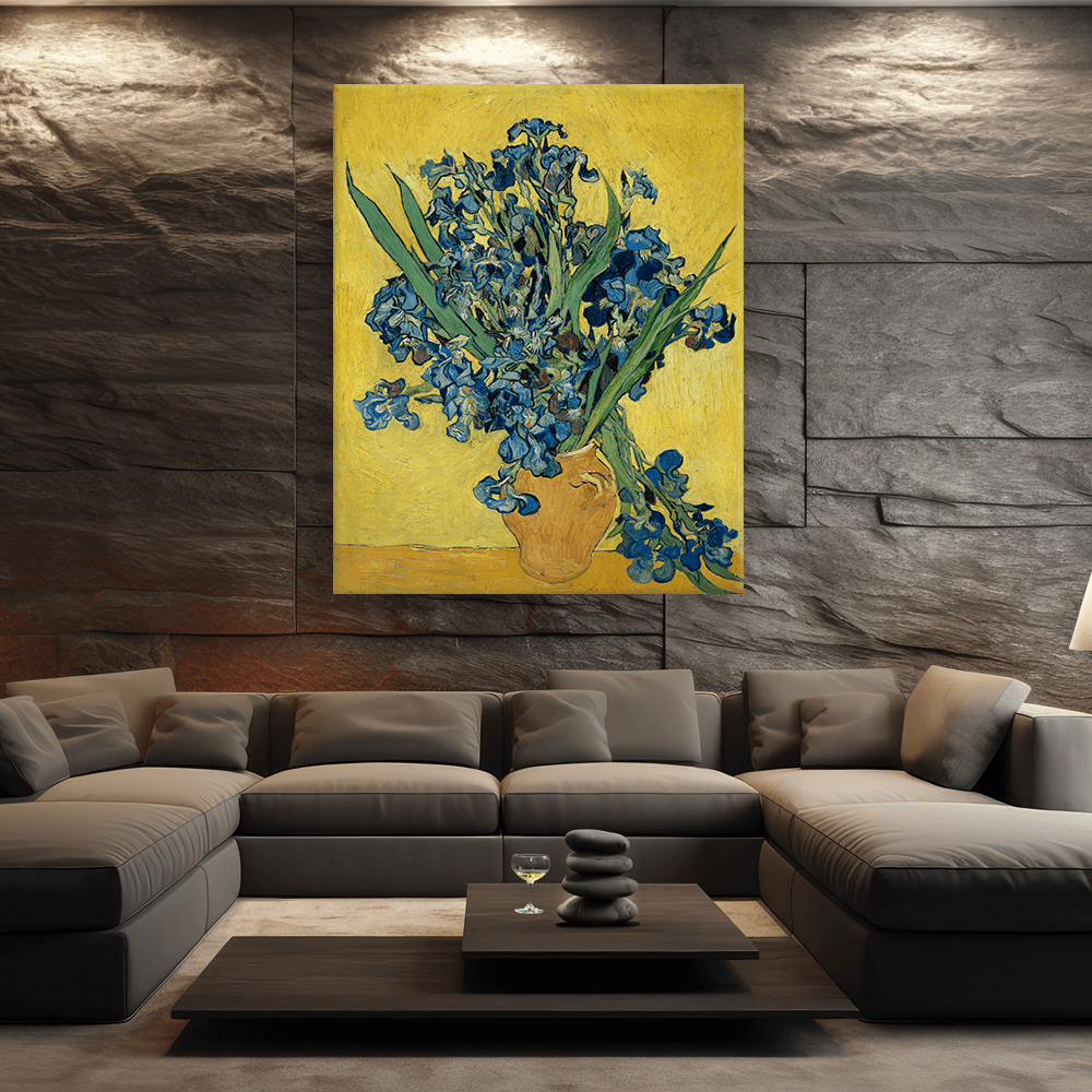 Leinwandbild - Vincent van Gogh - Stillleben mit Schwertlilien