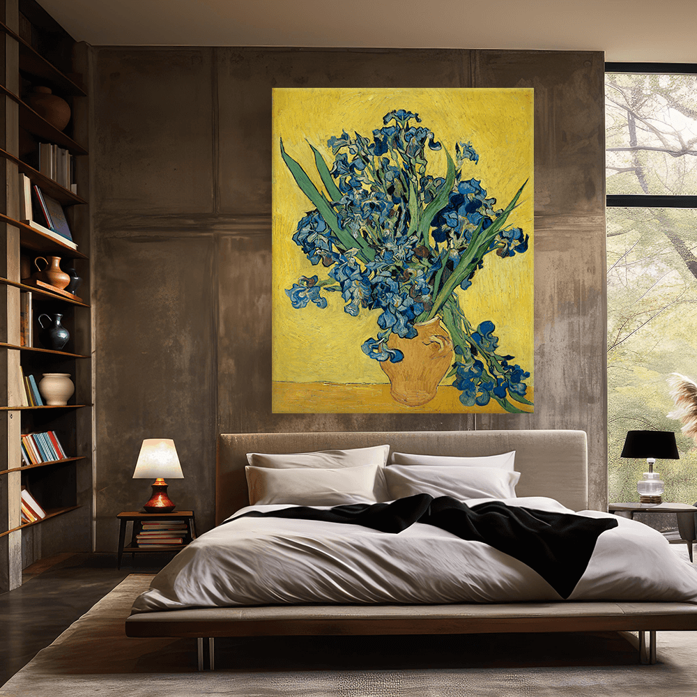 Leinwandbild - Vincent van Gogh - Stillleben mit Schwertlilien
