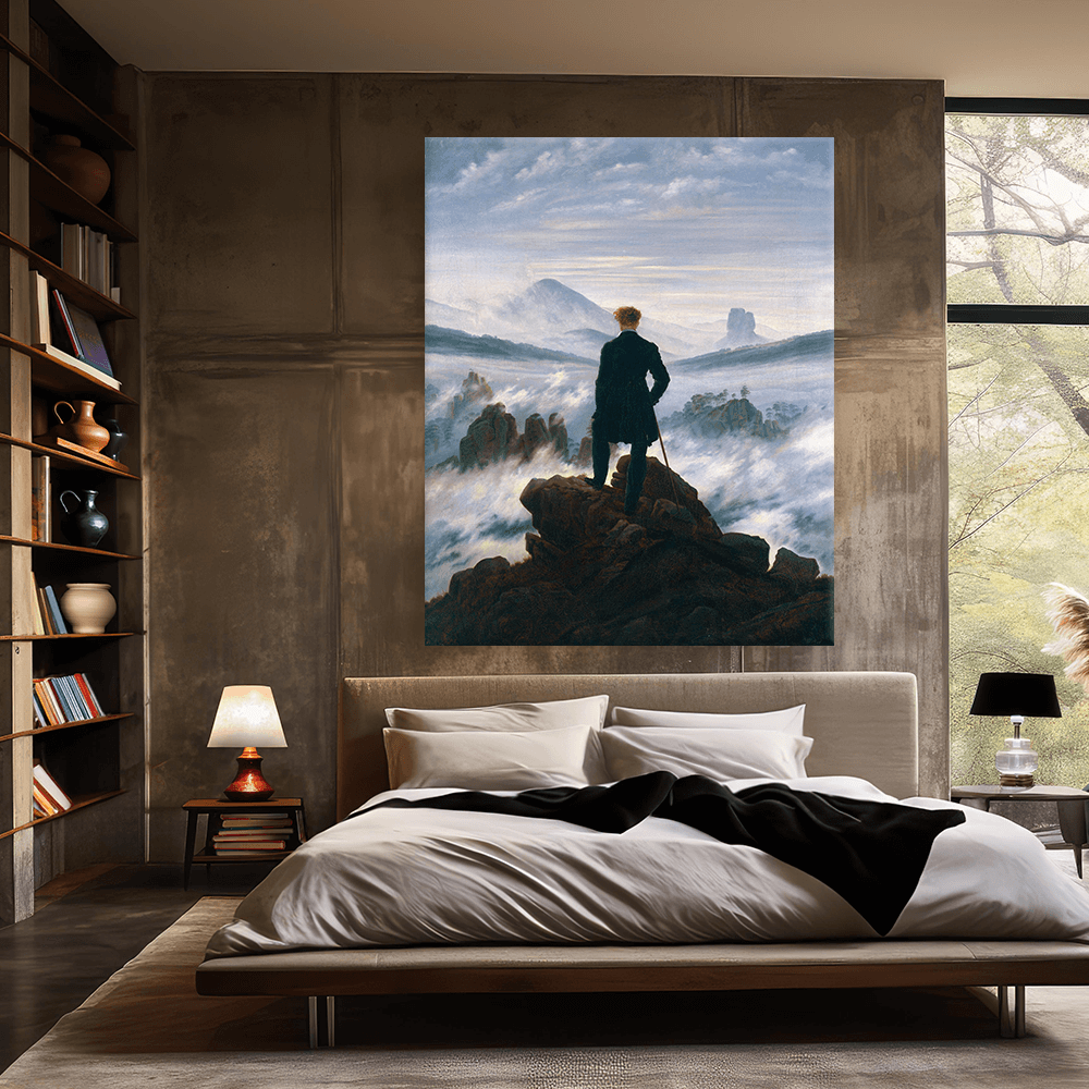 Leinwandbild - Caspar David Friedrich - Der Wanderer über dem Nebelmeer