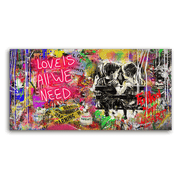 Leinwandbild - Love is all we need - Banksy inspired