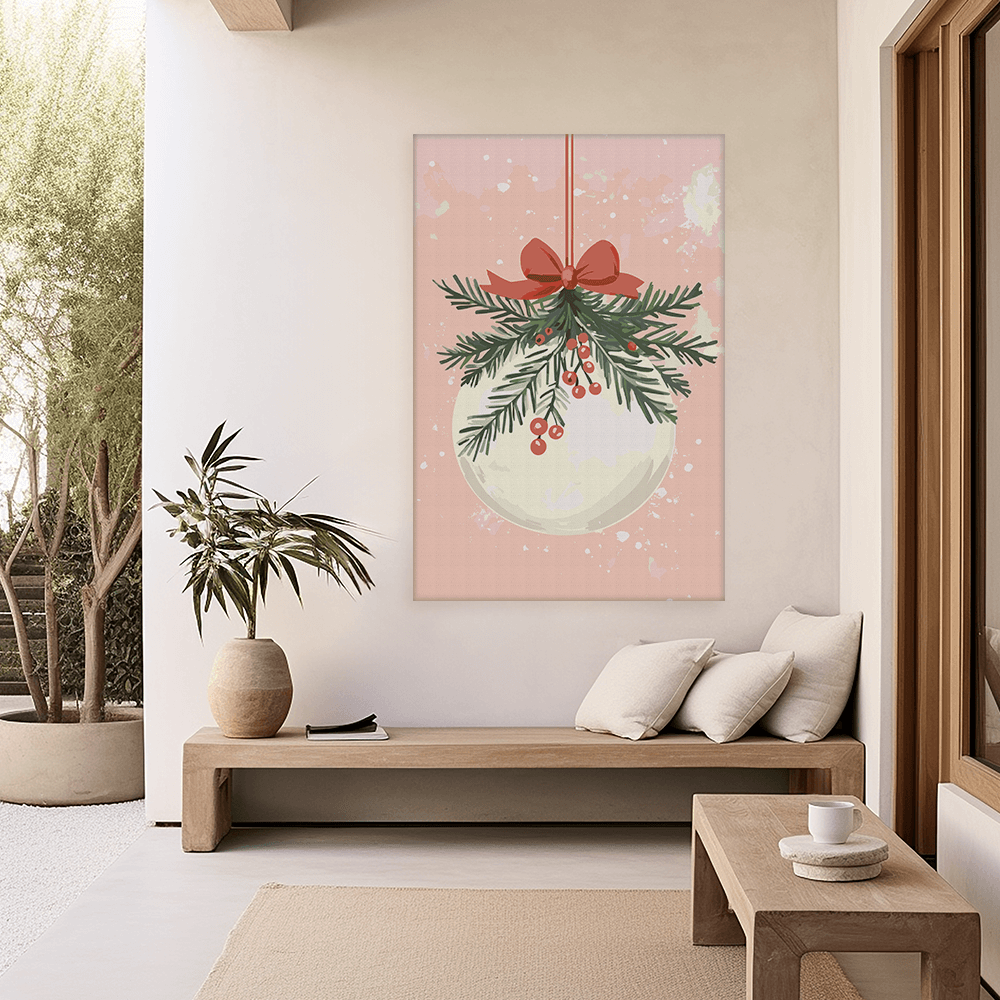 Leinwandbild - Joyful Christmas Bauble