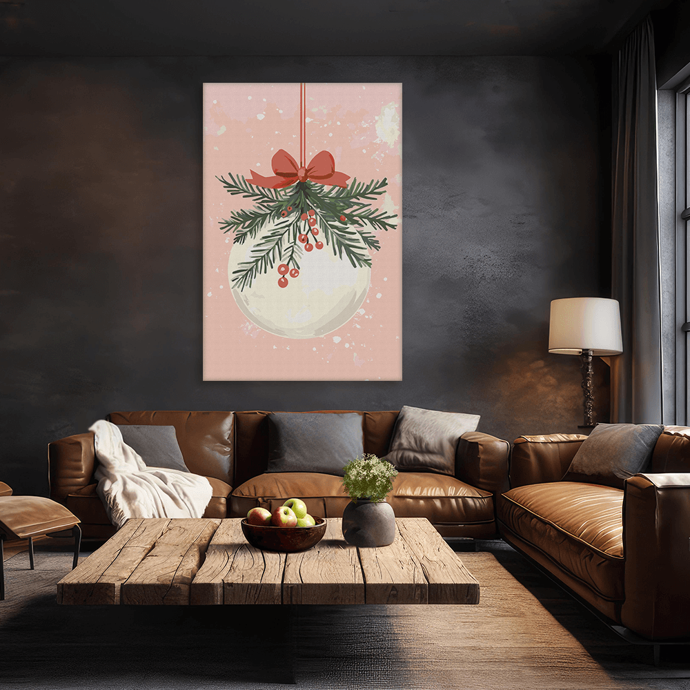 Leinwandbild - Joyful Christmas Bauble