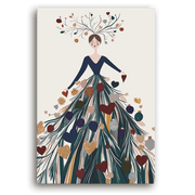 Leinwandbild - Lady in a Christmas Gown